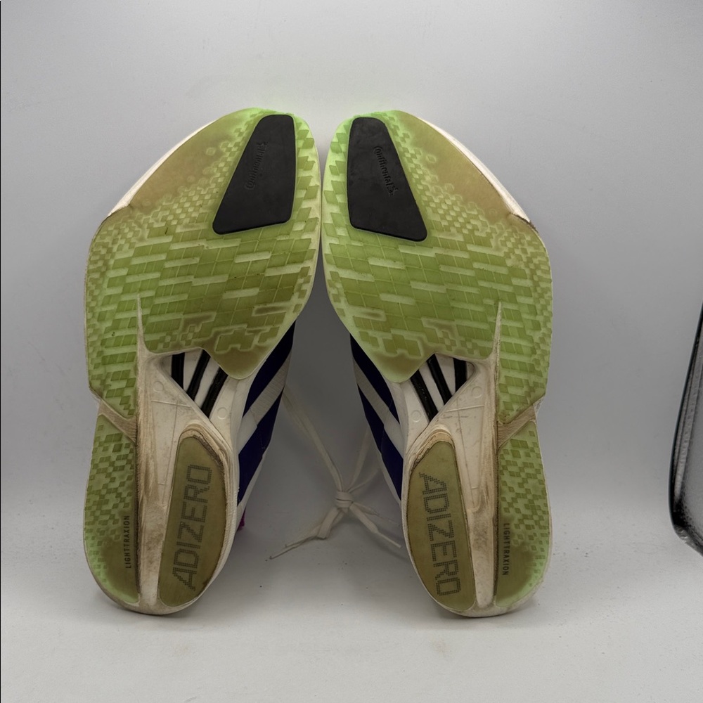 Adidas Adizero Adios Pro 4 men’s 10 White and Purple Athletic Shoes S7 - Picture 5 of 6